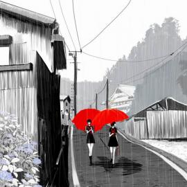 打着雨伞的萝莉们（二）