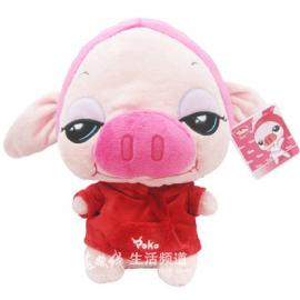 超级可爱的猪小妹poko毛绒娃娃