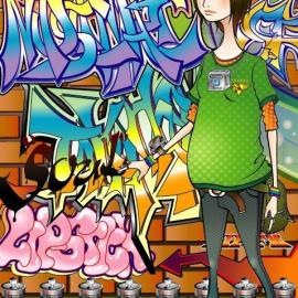 纵情跳跃个性眉妹美图欣赏