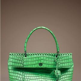 纵情色彩，BOTTEGA VENETA 鳄鱼皮手提包