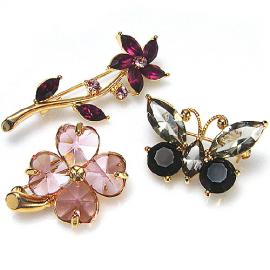 水晶之恋 幻彩晶莹的精美胸针