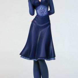 凌波丽晚宴裙装模型