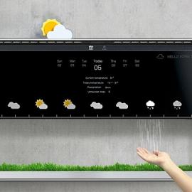 会下雨的天气预报概念机器